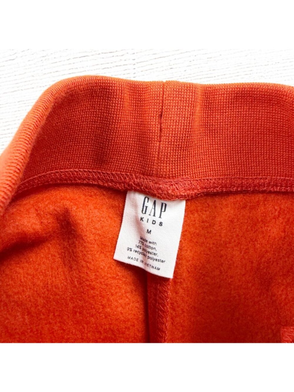 Gap Kids Jogger Sweatpants Orange Fleece Lined Drawstring Pants NWT M - Picture 2 of 3